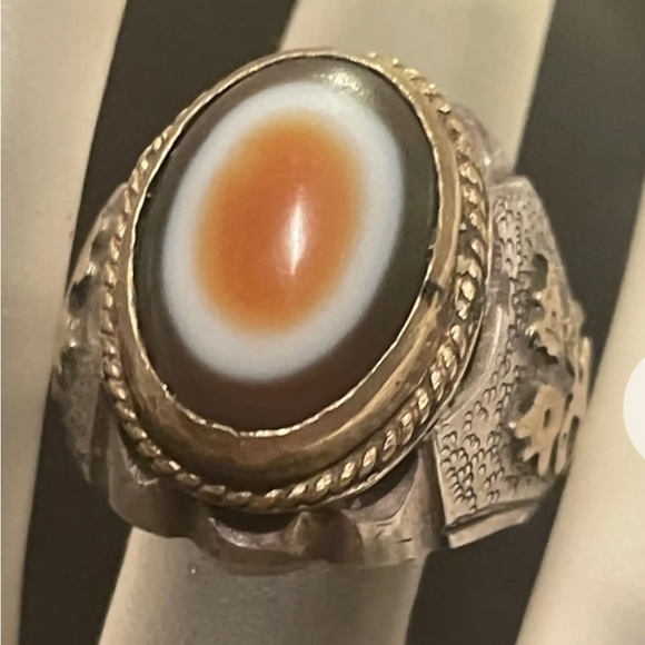 Impressive Large Vintage Bullseye Sterling Silver Statement Ring - Picture 1 of 10